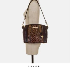 New without Tags Brahmin Carlisle Collection Tobacco Duxbury Satchel.
